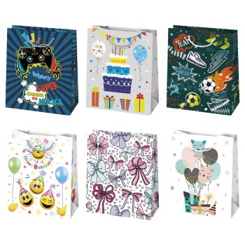 Happy Birthday For Everyone papír ajándéktasak, ajándékzacskó 19x23x10,5 cm   Happy Birthday For Everyone papír ajándéktasak, ajándékzacskó 19x23x10,5 cm