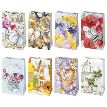 Húsvét Eggs papír ajándéktasak, ajándékzacskó 16x24x7 cm   Húsvét Eggs papír ajándéktasak, ajándékzacskó 16x24x7 cm