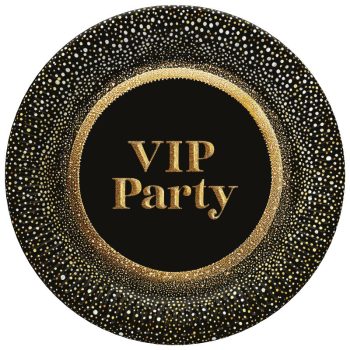 Party Gold VIP papírtányér 8 db-os 22,7 cm Party Gold VIP papírtányér 8 db-os 22,7 cm