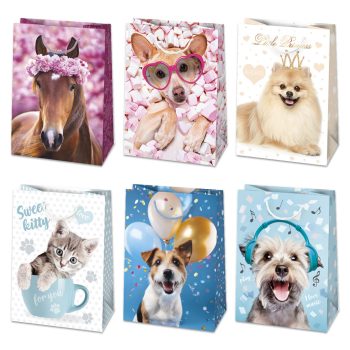 Állatos Cute papír ajándéktasak, ajándékzacskó 23x32x11 cm   Állatos Cute papír ajándéktasak, ajándékzacskó 23x32x11 cm