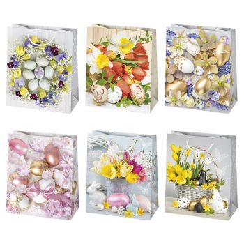 Húsvét Colorful papír ajándéktasak, ajándékzacskó 19x23x10,5 cm   Húsvét Colorful papír ajándéktasak, ajándékzacskó 19x23x10,5 cm