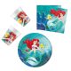 Disney Hercegnők, Ariel Curious party szett 36 db-os 23 cm-es tányérral