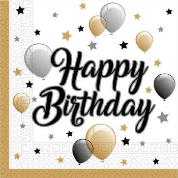 Happy Birthday Milestone szalvéta 20 db-os 33x33 cm Happy Birthday Milestone szalvéta 20 db-os 33x33 cm