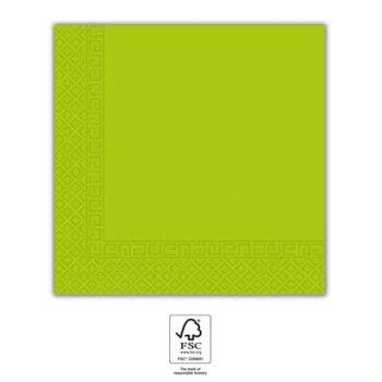 Zöld Unicolour Light Green szalvéta 20 db-os 33x33 cm FSC Zöld Unicolour Light Green szalvéta 20 db-os 33x33 cm FSC