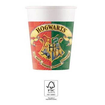   Harry Potter Hogwarts Houses papír pohár 8 db-os 200 ml FSC