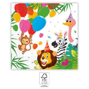 Dzsungel Balloons szalvéta 20 db-os 33x33 cm FSC Dzsungel Balloons szalvéta 20 db-os 33x33 cm FSC