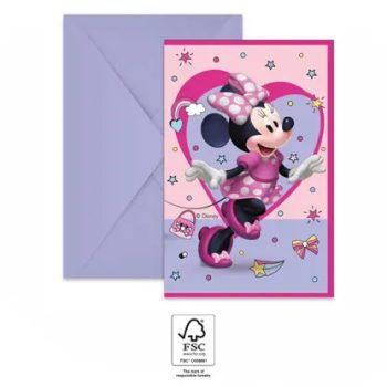 Disney Minnie Junior party meghívó 6 db-os FSC Disney Minnie Junior party meghívó 6 db-os FSC