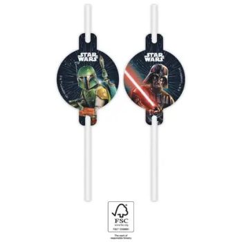 Star Wars Galaxy papír szívószál, 4 db-os szett FSC Star Wars Galaxy papír szívószál, 4 db-os szett FSC