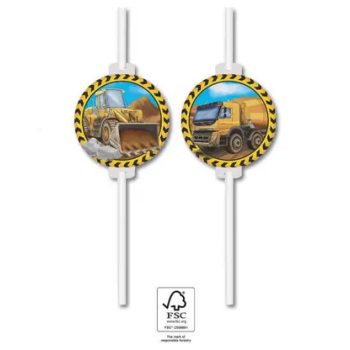 Építkezés Grabber papír szívószál, 4 db-os szett FSC Építkezés Grabber papír szívószál, 4 db-os szett FSC