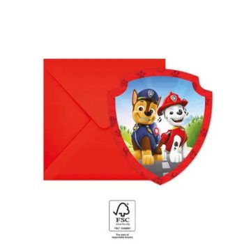 Mancs Őrjárat Rescue Heroes party meghívó 6 db-os FSC Mancs Őrjárat Rescue Heroes party meghívó 6 db-os FSC