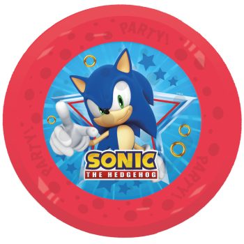 Sonic a sündisznó Sega micro prémium műanyag lapostányér 4 db-os szett 21 cm   Sonic a sündisznó Sega micro prémium műanyag lapostányér 4 db-os szett 21 cm