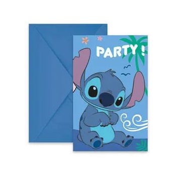 Disney Lilo és Stitch, A csillagkutya Angel party meghívó 6 db-os FSC   Disney Lilo és Stitch, A csillagkutya Angel party meghívó 6 db-os FSC