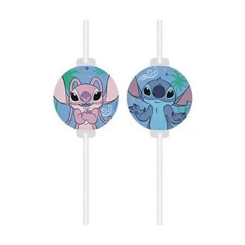 Disney Lilo és Stitch, A csillagkutya Angel papír szívószál, 4 db-os szett FSC   Disney Lilo és Stitch, A csillagkutya Angel papír szívószál, 4 db-os szett FSC