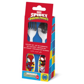 Pókember Spidey Friends fém evőeszköz készlet - 2 darabos   Pókember Spidey Friends fém evőeszköz készlet - 2 darabos