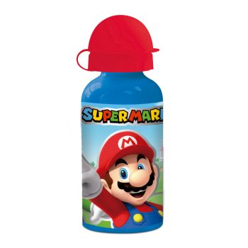 Super Mario Mushroom Kingdom alumínium kulacs ivókupakkal 400 ml   Super Mario Mushroom Kingdom alumínium kulacs ivókupakkal 400 ml