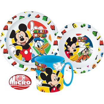 Disney Mickey Cool Summer étkészlet, micro műanyag szett bögrével 350 ml   Disney Mickey Cool Summer étkészlet, micro műanyag szett bögrével 350 ml