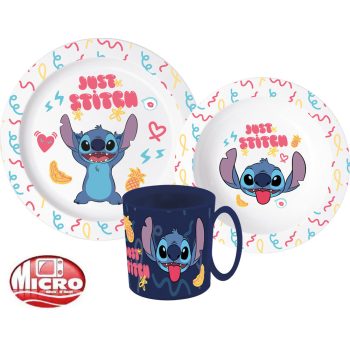 Disney Lilo és Stitch Palms étkészlet, micro műanyag szett bögrével 350 ml   Disney Lilo és Stitch Palms étkészlet, micro műanyag szett bögrével 350 ml