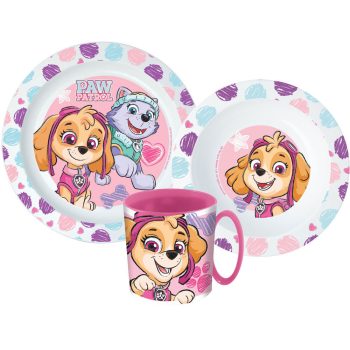 Mancs Őrjárat Sketch étkészlet, micro műanyag szett bögrével 350 ml   Mancs Őrjárat Sketch étkészlet, micro műanyag szett bögrével 350 ml