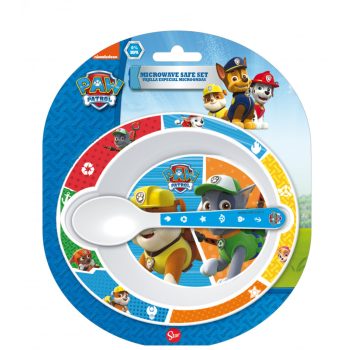 Mancs Őrjárat Pup Power baba micro mélytányér + kanál szett   Mancs Őrjárat Pup Power baba micro mélytányér + kanál szett