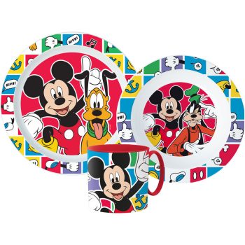 Disney Mickey Better Together étkészlet, micro műanyag szett bögrével 265 ml   Disney Mickey Better Together étkészlet, micro műanyag szett bögrével 265 ml