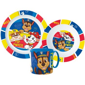 Mancs Őrjárat Pup Power étkészlet, micro műanyag szett bögrével 265 ml   Mancs Őrjárat Pup Power étkészlet, micro műanyag szett bögrével 265 ml