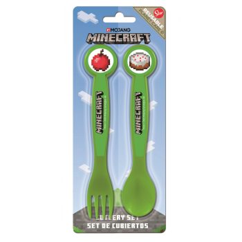 Minecraft Creeper műanyag evőeszköz készlet - 2 darabos Minecraft Creeper műanyag evőeszköz készlet - 2 darabos