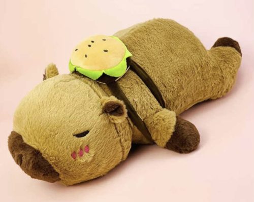 Óriás alvó Capibara Plüssfigura – 60 cm – Puha, Ölelhető, Imádnivaló - Most bevezető akciós áron!