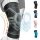 Rokesa Knee Brace, Professional Pain Relief with Side Stabilizers and Patella Gel Size L (Grey)