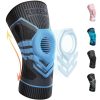 Rokesa Knee Brace, Professional Pain Relief with Side Stabilizers and Patella Gel Size 2XL (Baby Blue)