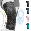 Rokesa Knee Brace, Professional Pain Relief with Side Stabilizers and Patella Gel Size XL (Black)