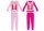 Zimowa gruba bawełniana pijama Barbie dla poduszek - flanelowa - róża - 104