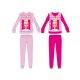 Zimowa, gruba bawełniana piżama Barbie dla dziewczinek - flanelowa - róża - 98