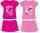 Letni bawełniany komplet Barbie - kompletna koszulka i spodenki - róży - 98