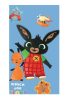 Bawełniany tułków plażowy dla dzieci z króliczkiem Bing - 67x137 - niebieski
