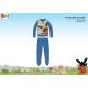 Zimowa bawełniana pijama dziecięca typu interlock - Króliczek Bing - średni błękit - 110