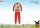 Zimowa bawełniana pijama dziecięca typu interlock - Króliczek Bing - czerwona - 104
