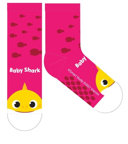 Baby Shark csúszásgátlós teliplüss normál zokni gyerekeknek