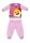 Baby Shark winter cotton baby pajamas - interlock pajamas - light pink - 80