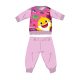 Baby Shark winter cotton baby pajamas - interlock pajamas - light pink - 80