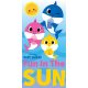 Baby Shark children's beach towel - 70x140 - light blue