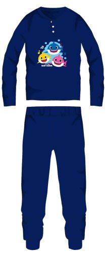 Baby Shark winter cotton children's pajamas - interlock pajamas - dark blue - 116