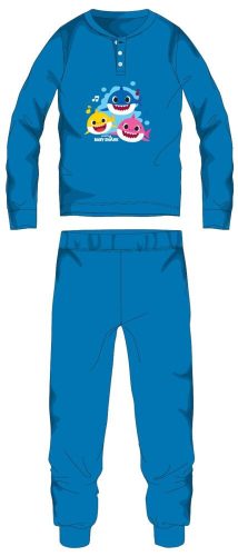 Zimowa bawełniana piżama dziecięca Baby Shark - piżama interlock - jasnoniebieska - 110