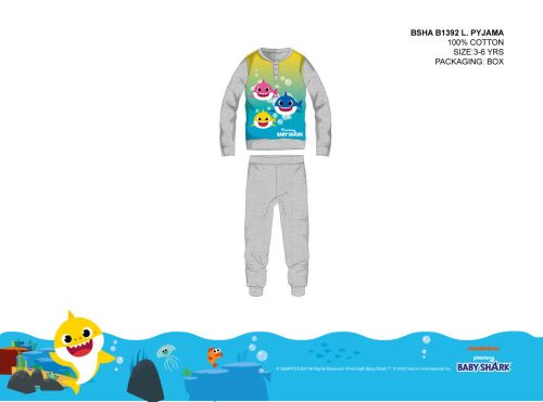 Piżama dziecięca Baby Shark dla chłopców - piżama bawełniana z jerseyu - sara - 110