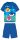 Letnia pijama dziecięca z wyłącznikiem Baby Shark - bawełniana pijama z dżerseju - średni niebiesko-niebieski - 104