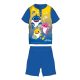 Baby Shark summer short-sleeved children's pajamas - cotton jersey pajamas - medium blue-yellow - 104