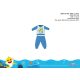 Baby Shark baby pajamas - jersey cotton pajamas - light blue - 86