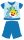 Letnia pijama dziecięca z kortókmi dłoniami Baby Shark – bawełniana pijama z dżerseju – średni błękit – 80
