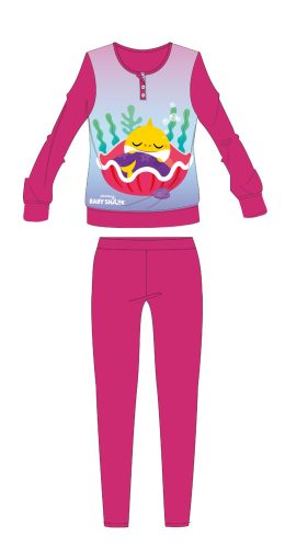 Pijamale copii Baby Shark pentru fetițe - pijamale din bumbac jersey - roz - 104