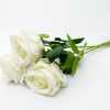 Weiße Rose mit samtigem Touch, 50 cm