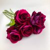 Magenta-burgundy rose with velvet touch 50 cm